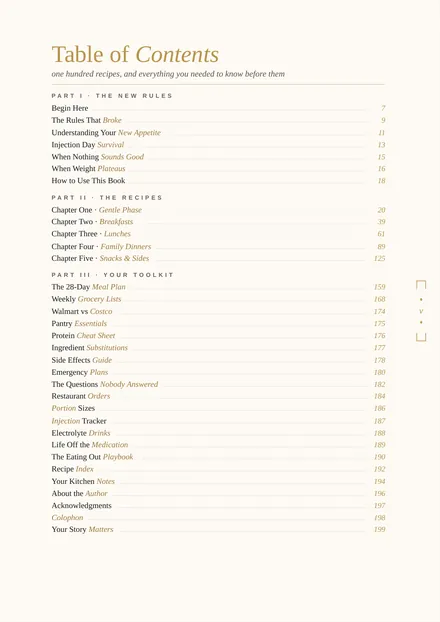 Table of contents