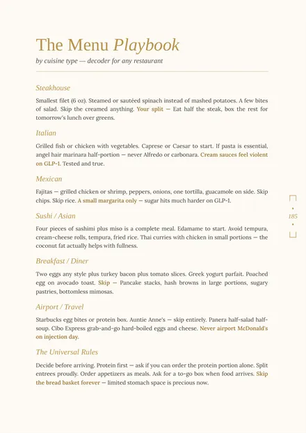 Toolkit page: The Menu Playbook