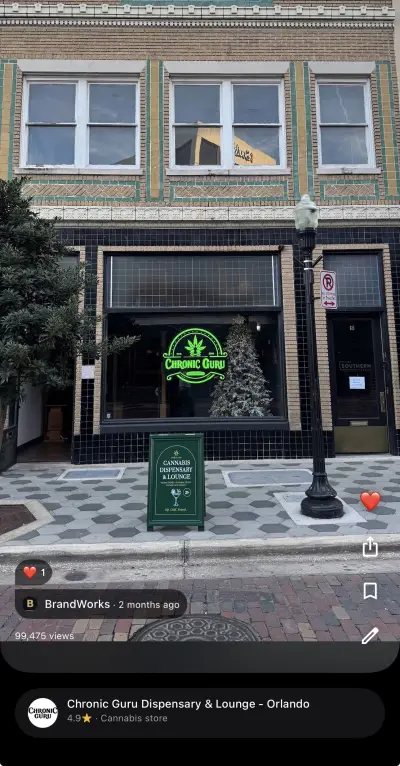 Chronic Guru Orlando restaurant photo — 99,475 Google Maps views, BrandWorks 2026