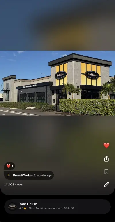 Yard House second dish photo — 211,069 views on Google Maps, BrandWorks Orlando 2026